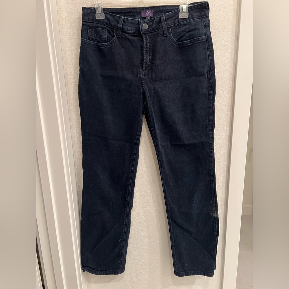 NYDJ straight leg Black Jeans 12P